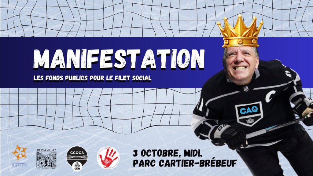 3 octobre 2024 – Manifestation de la Coalition Main rouge à&nbsp;Québec