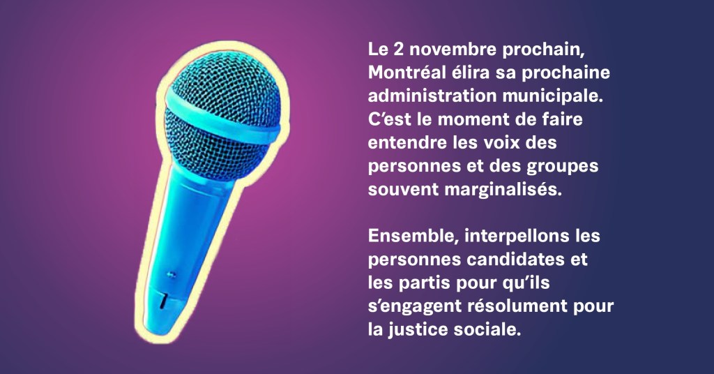 Plateforme de revendications communautaires : Notre ville, nos&nbsp;droits!